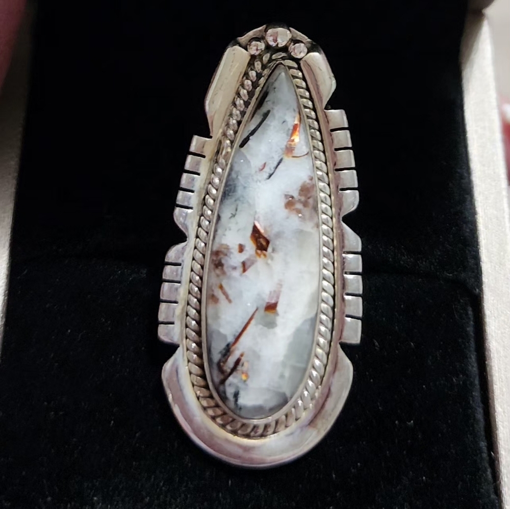 WHITE BUFFALO Sterling Silver Ring